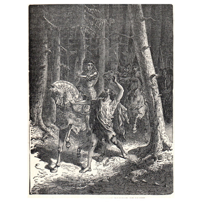 Young Charles VI in the Forest of Mans 1911 Engraving Print AF5-7