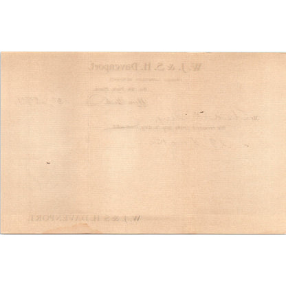 1896 W.J. & S.M. Davenport Produce Merchants New York Billhead Letterhead D17