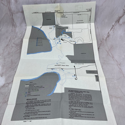 1981 Matthiessen State Park Fold Out Travel Map Illinois TH9-TM1