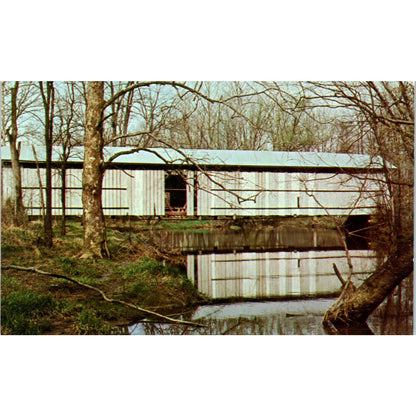 Richland County #1 Blooming-Grove Twp Rome Ohio Covered Bridge Postcard PB13