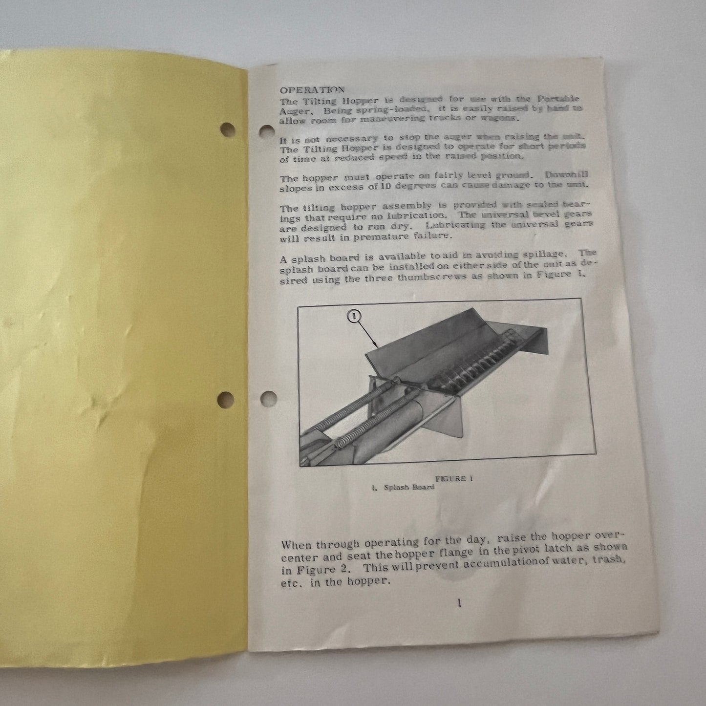 Tilting Hopper 260 & 280 Portable Augers Kewanee Owner's Instructions TK2-XB5