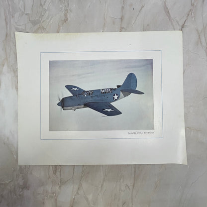 The Curtiss SB2-C1 Navy Dive Bomber Vintage Print 10.5x13 FL6-4