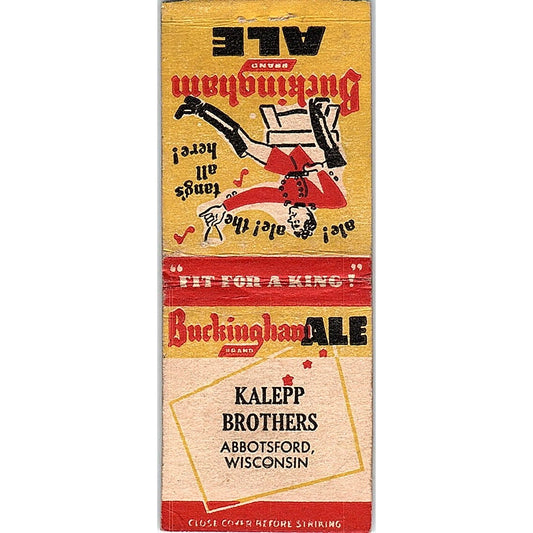 Kalepp Brothers Abbotsford WI Vintage Matchbook Cover SC7-Y9