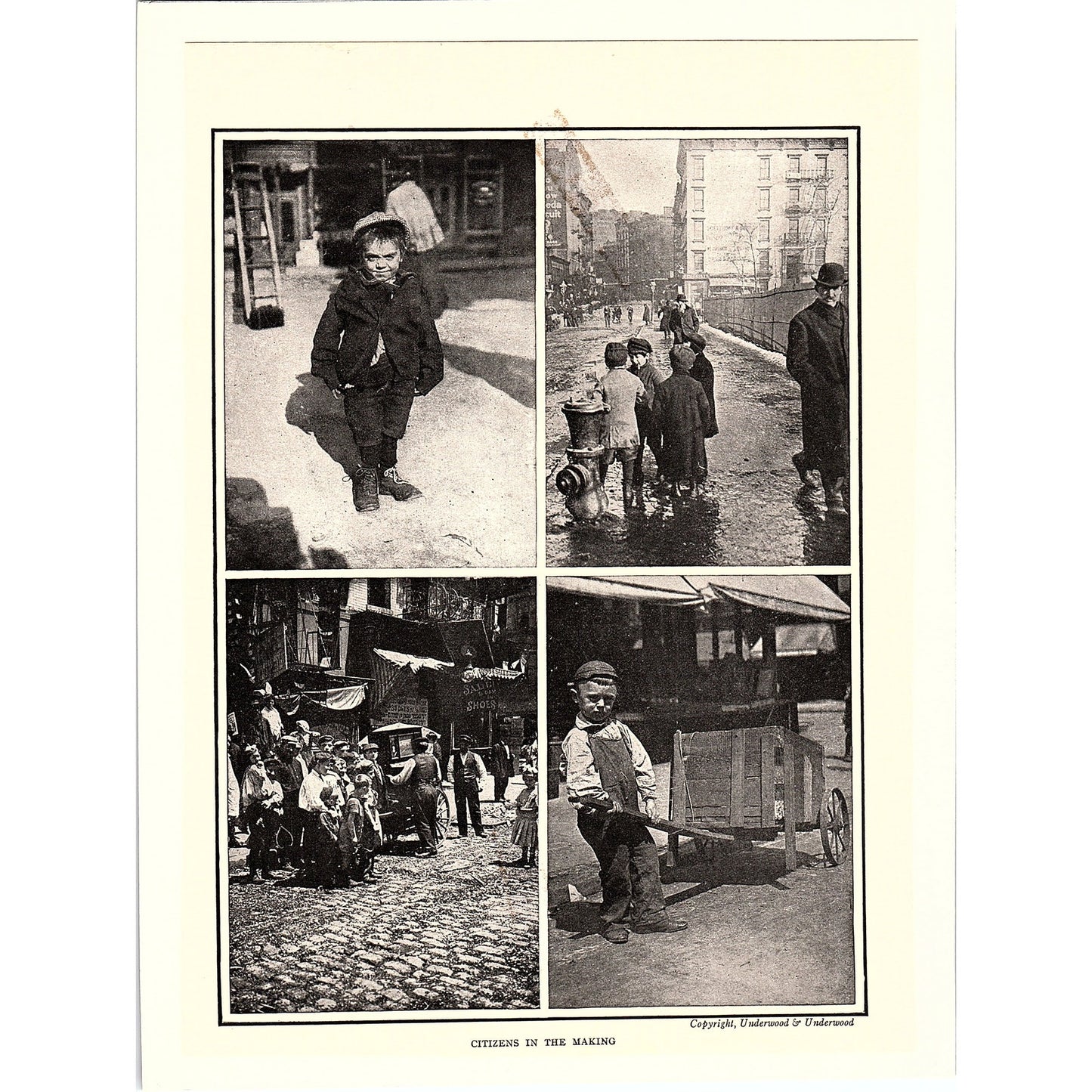Vintage Photos of Young Children c1920 Compliation Vintage Art Print 7x9 V12