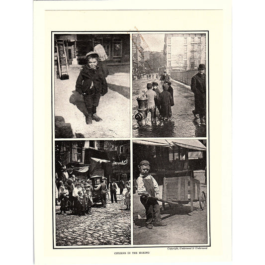 Vintage Photos of Young Children c1920 Compliation Vintage Art Print 7x9 V12