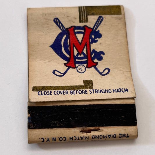 Montclair Golf Club Vintage Matchbook Cover TB8-MB3-8