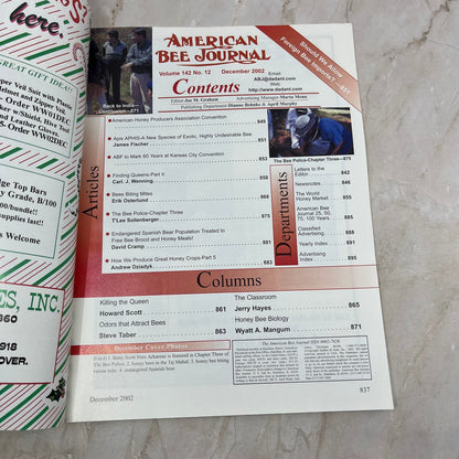 2002 Dec American Bee Journal Magazine Bees Beekeeping Honey M7