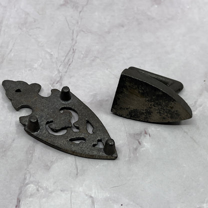 Vintage Cast Iron Miniature Trivet and Iron Set SB7