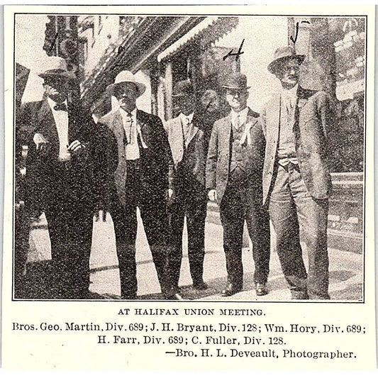 Bros. Geo Martin, J.H. Bryant, Wm. Hory, H. Farr & C. Fuller 1914 Photo AF3-Q4