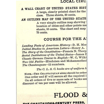 The Lake Shore & Michigan Southern Railway A.J. Smith C.K. Wilber 1892 Ad AG2-M9