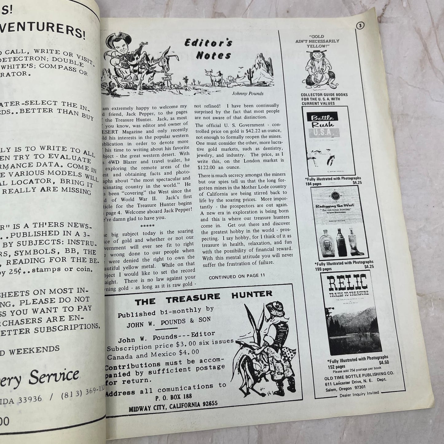 1973 Aug- The Treasure Hunter Newsletter - Ken Marquiss Metal Detectors M18