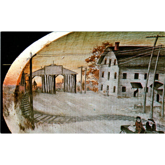 Stotler Mill and Bridge Preble County Ohio Covered Bridge Postcard PB10