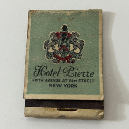 Hotel Pierre 5th Ave at 61st St New York Vintage Matchbook Cover TB6-MB1-1