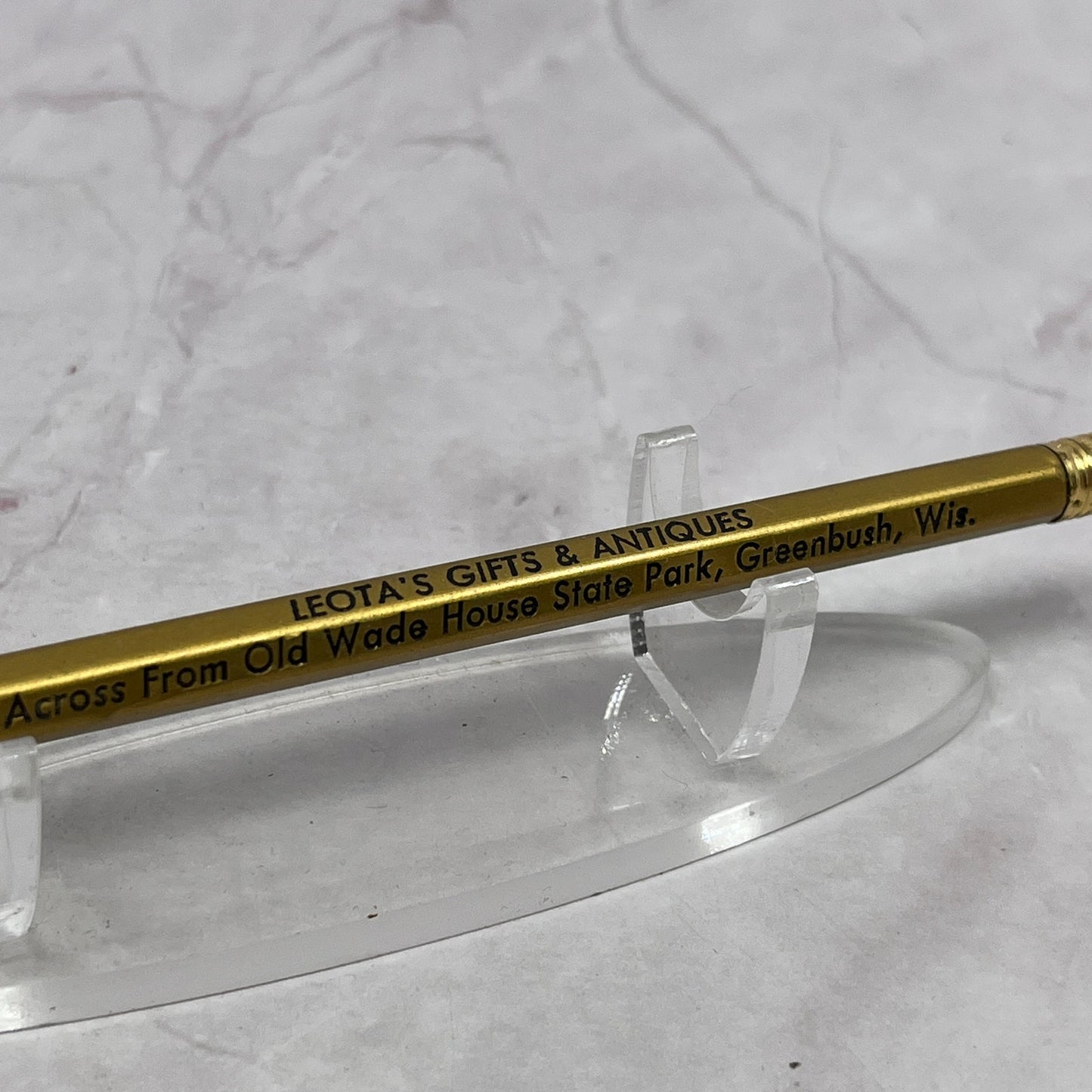 Vintage Leota's Gifts & Antiques Wade House Park Greenbush WI Pencil TC5-PN1