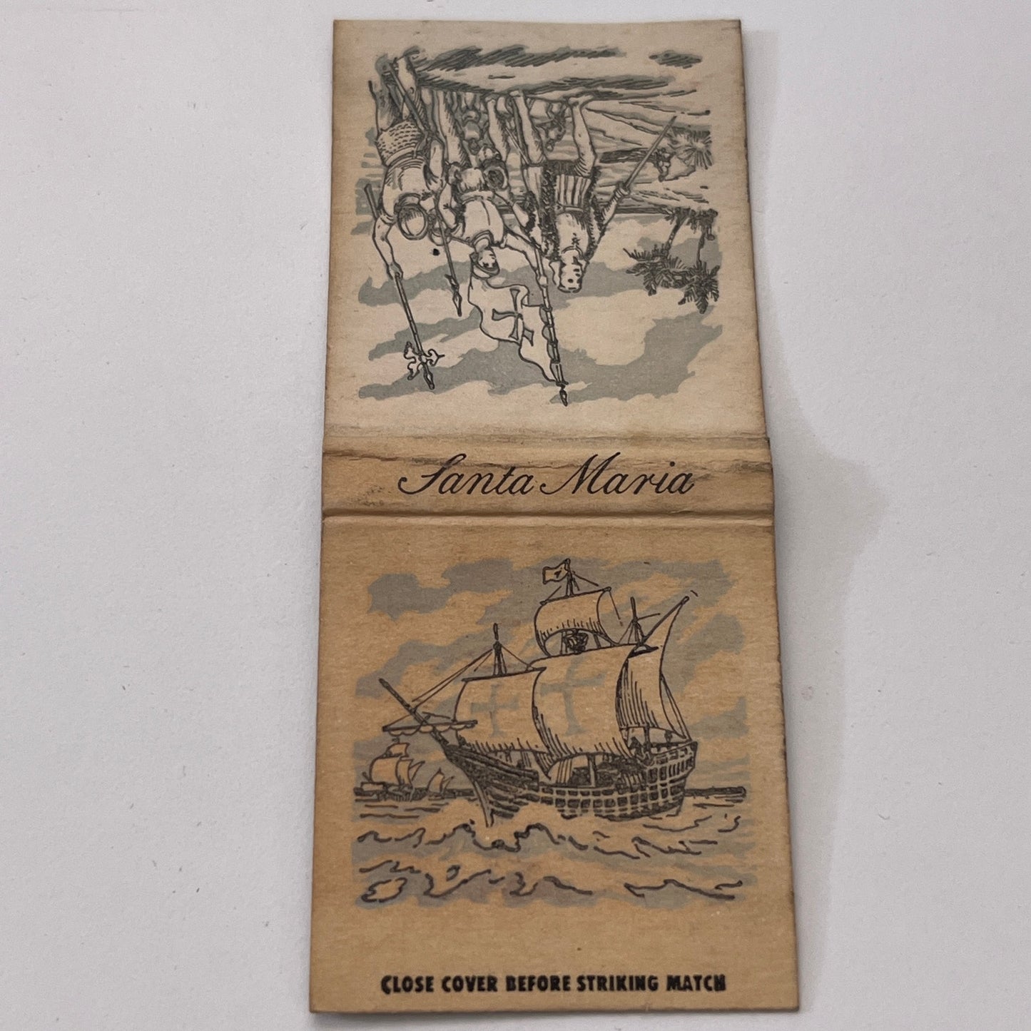 Santa Maria Ship Vintage Matchbook Cover TB8-MB-11
