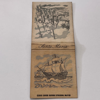 Santa Maria Ship Vintage Matchbook Cover TB8-MB-11