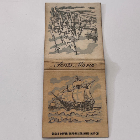 Santa Maria Ship Vintage Matchbook Cover TB8-MB-11