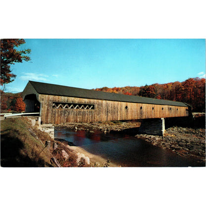 Old Covered Bridge West Dummerston Vermont Covered Bridge Postcard PB12