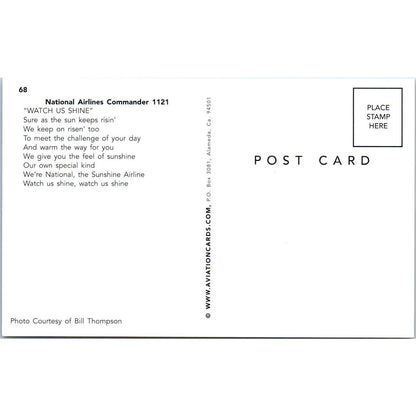 National Airlines Commander 1121 Vintage Postcard TG8-PC