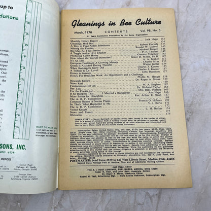 1970 March Gleanings in Bee Culture Magazine Bees Beekeeping Honey TD7