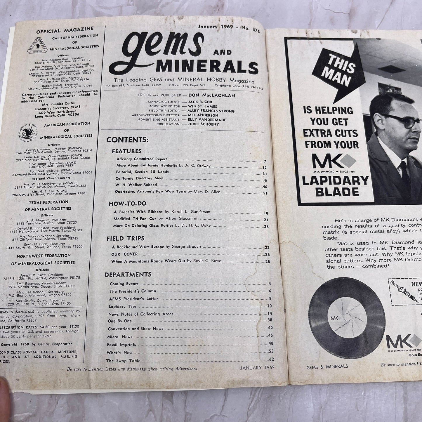 A Rockhound Tours Europe - Gems & Minerals Magazine - Jan 1969 M24