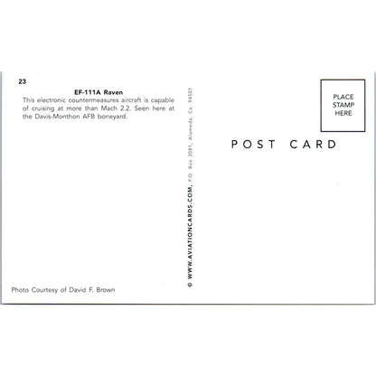 EF-111A Raven Vintage Postcard TG8-PC
