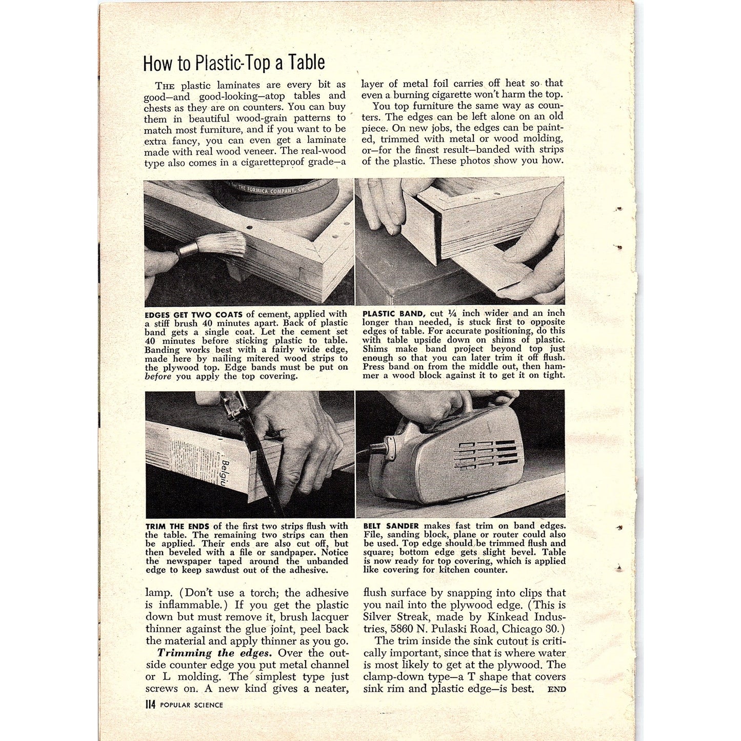 How to Install Tough Plastic Counter Tops Darrell Huff 3-Page 1955 Article AG1-4