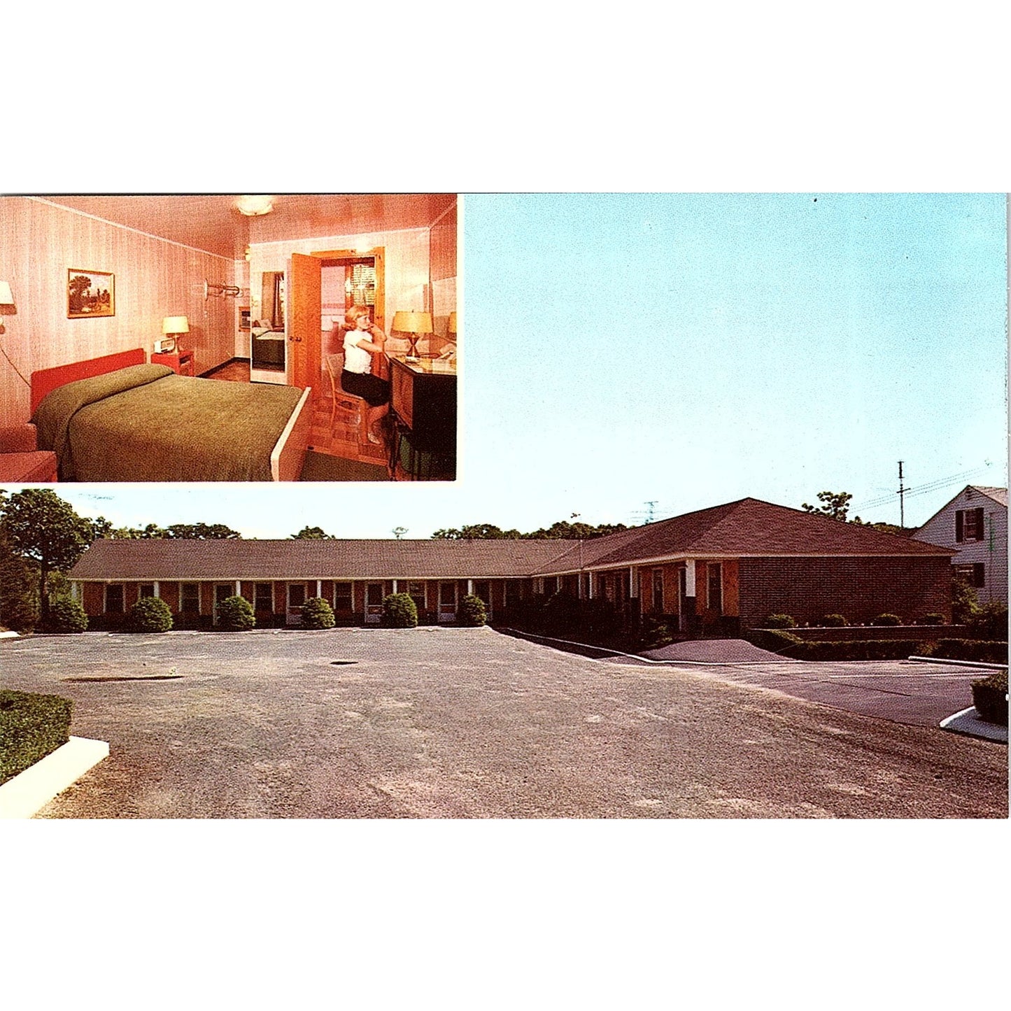 Spruce Hill Motel Hadley MA Vintage Postcard TH2-TB3