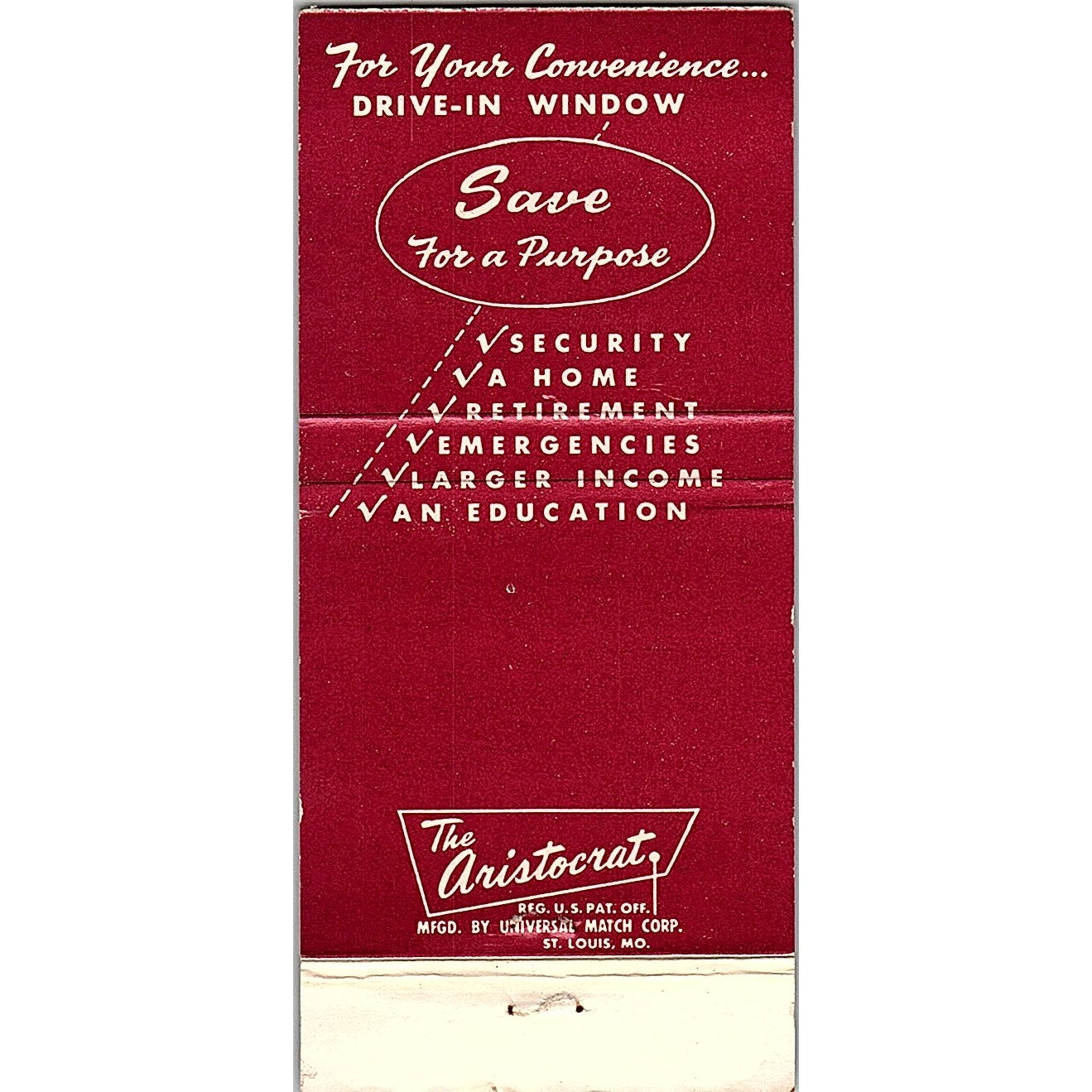 First Federal Savings & Loan Bradenton FL Vintage Matchbook Cover SC7-Y3