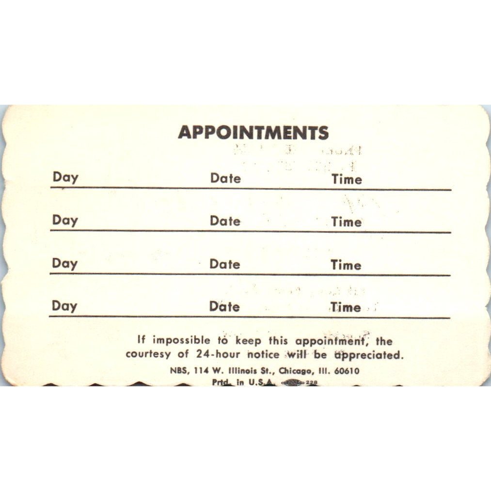 Portraits by Glenn-Mark Studios Long Beach Vintage Business Card SD8-B10