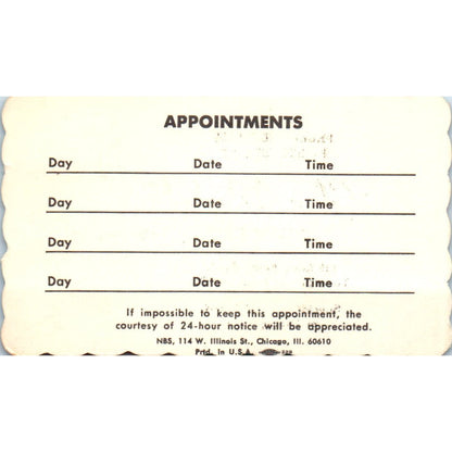 Portraits by Glenn-Mark Studios Long Beach Vintage Business Card SD8-B10