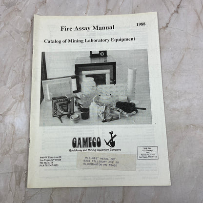 1988 Fire Assay Manual Catalog of Mining Laboratory Equipment M19