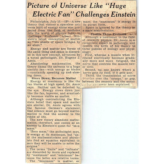 Picture of Universe As Huge Electric Fan Challenges Einstein 1935 Article AG6-H2