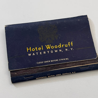 Hotel Woodruff Watertown NY Vintage Matchbook Cover TB8-MB-9