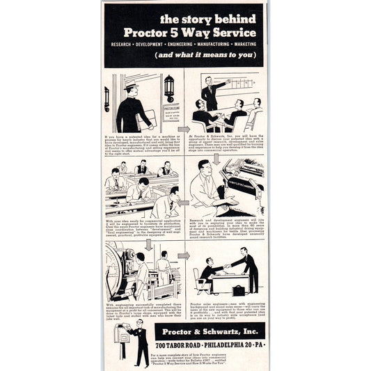 Proctor & Schwartz Inc 5-Way Service Philadelphia 1951 Magazine Ad D17