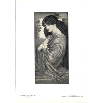 Proserpine - Rossetti c1905 Art Print D15