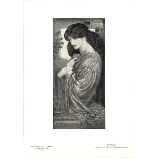 Proserpine - Rossetti c1905 Art Print D15