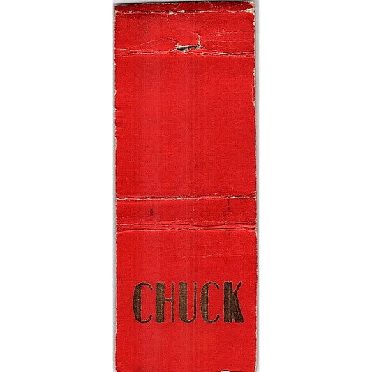 "Chuck" Monogram Personalized Vintage Matchbook Cover SF3-Y1