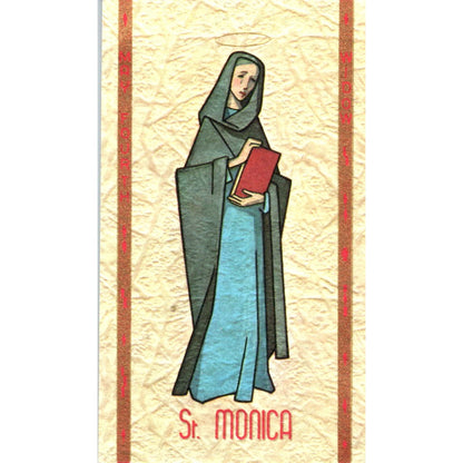 St. Monica Widow Vintage Catholic Prayer Card TH2-PC1