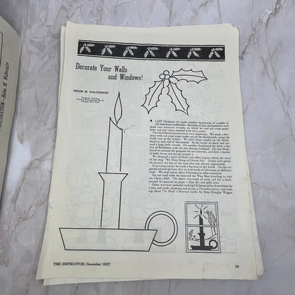 1937 First Grade Students Christmas Gift Crafts Instructor Magazine Clip FL6-2