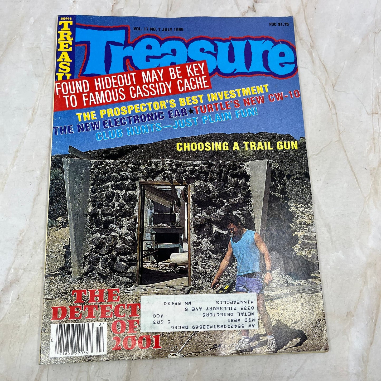 1986 July - Treasure Magazine - Treasure Hunting Metal Detecting Gold Coins M10