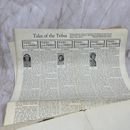 1931 Western Newspaper Union Tales of the Tribes Newspaper Native Americans AE3