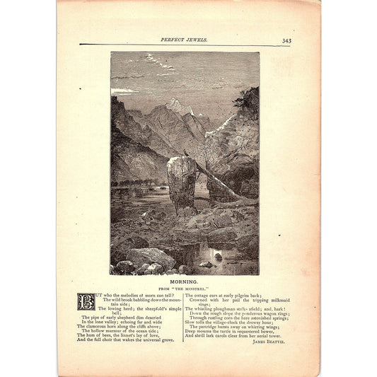Morning - James Beattie, From Far Philip Bourke Marston 1884 Poem TA5-CJ-5