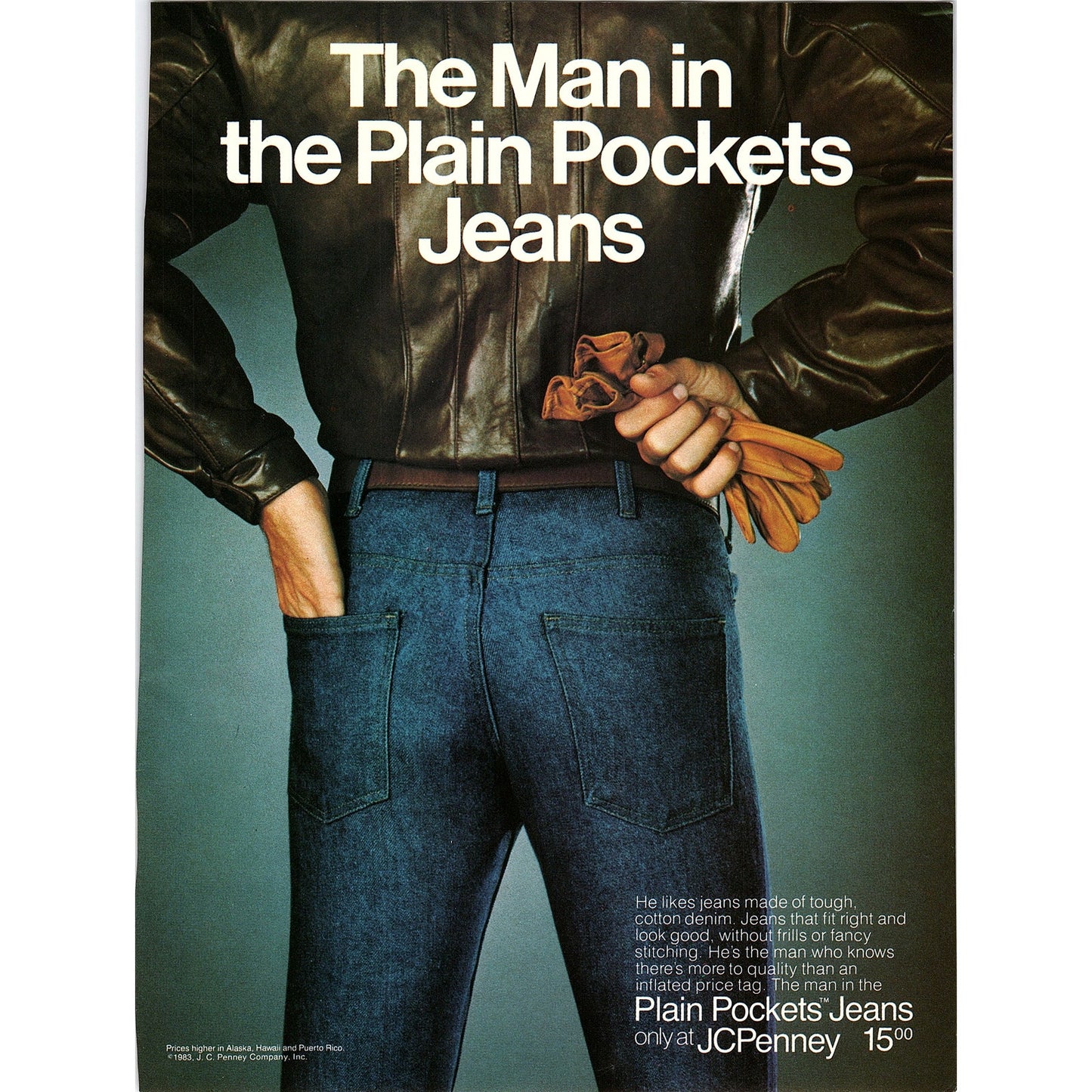 JCPenney Plain Pockets Jeans 8x11" 1983 Ad D26