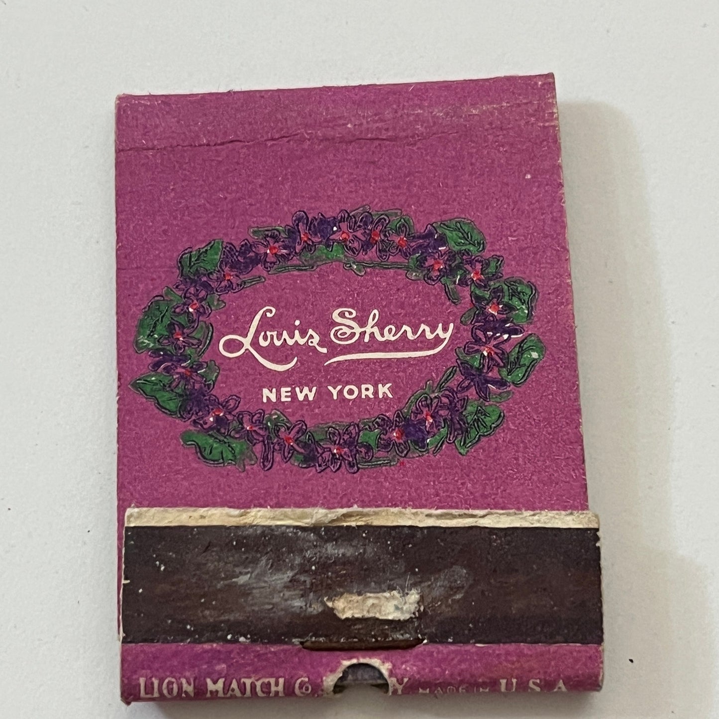 Louis Sherry New York Vintage Matchbook Cover TB6-MB1-4