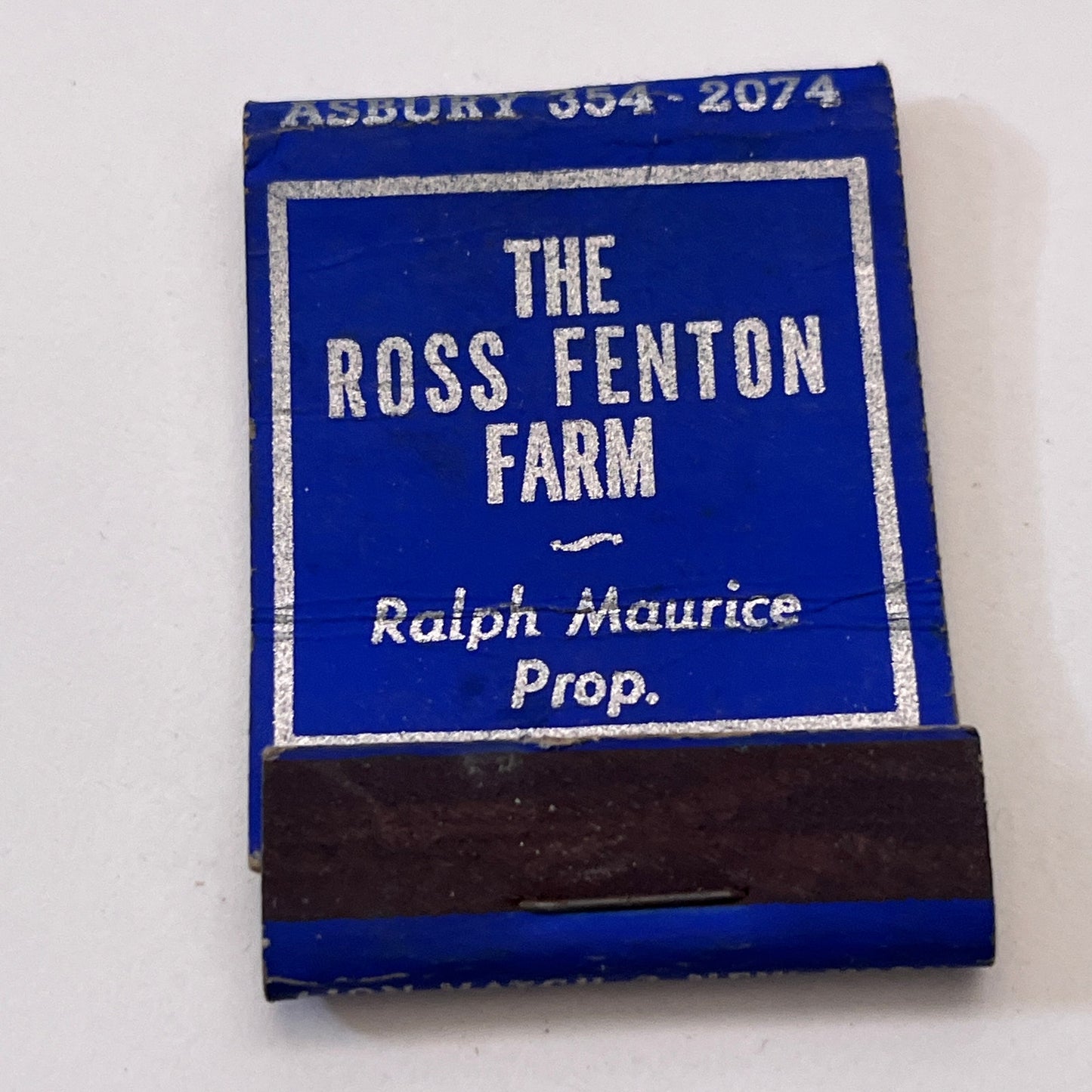 The Ross Fenton Farm Ralph Maurice Deal Lake Asbury Park Matchbook TB6-MB1-7