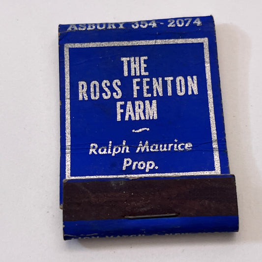 The Ross Fenton Farm Ralph Maurice Deal Lake Asbury Park Matchbook TB6-MB1-7