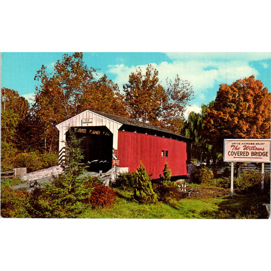 The Willows Covered Bridge Lancaster PA Vintage Covered Bridge Postcard PD6