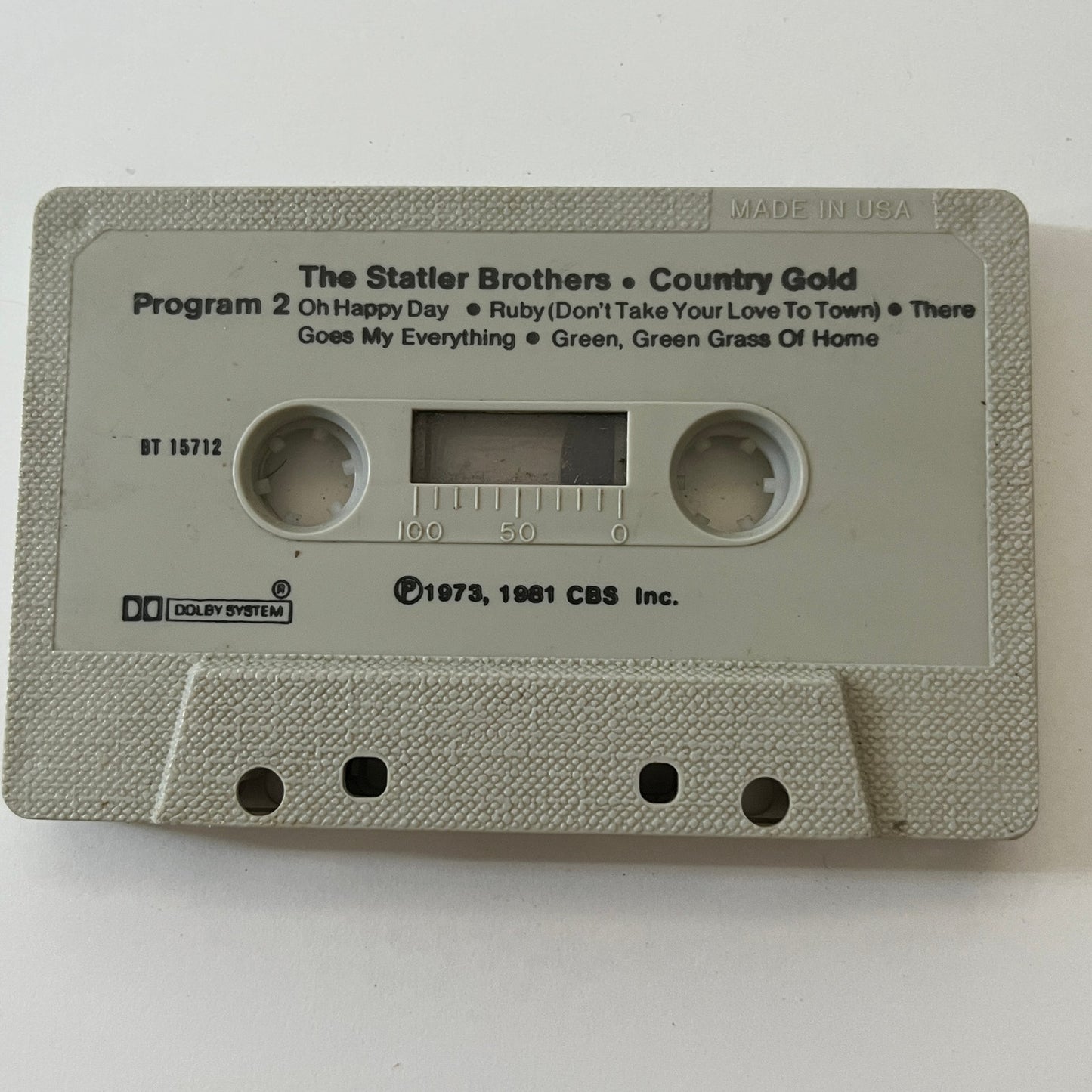 The Statler Brothers - Country Gold Cassette Tape TB6-OT1
