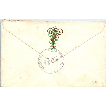 1911 Sherman Texas to Mr. Jackson Tom Bean Texas Postal Cover Envelope TG7-PC2